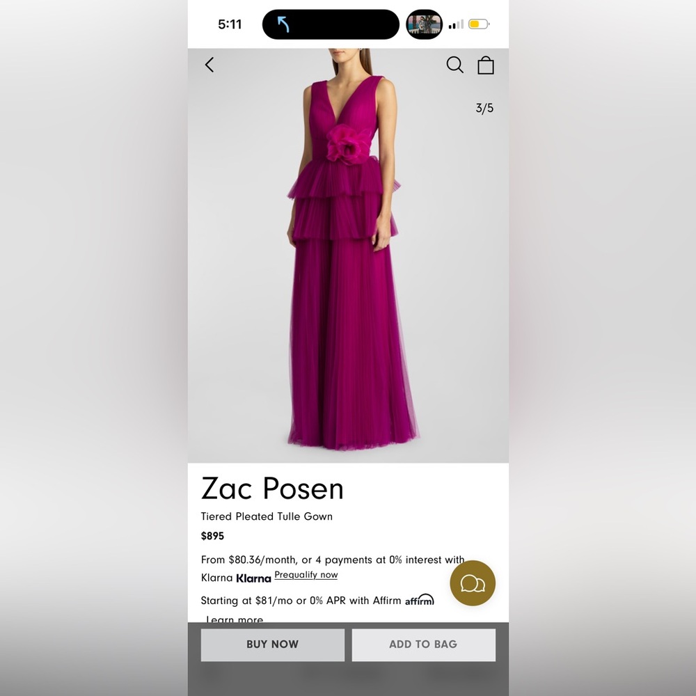 Zac Posen Women's gown